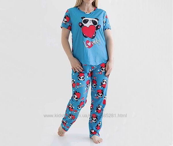 Женская пижама футболка с штанами разные М-ХЛ