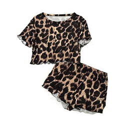 Женская пижама топ и шорты S-XL
