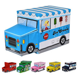 Корзина для игрушек автобус размер 55-25-31 см