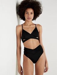 Чорний купальник pink, Victorias secret р. s, оригінал, роздільний, висока посад