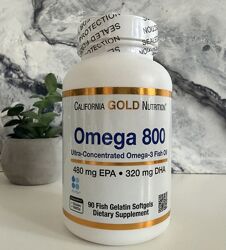California Gold Nutrition, омега-800, 1000 мг, 90шт