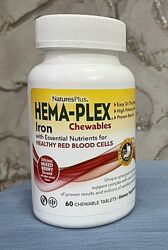 NaturesPlus, Hema-Plex, ягідне асорті, 60 жувальних таблеток