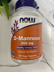 NOW Foods, D-манноза, 500 мг, 120 рослинних капсул