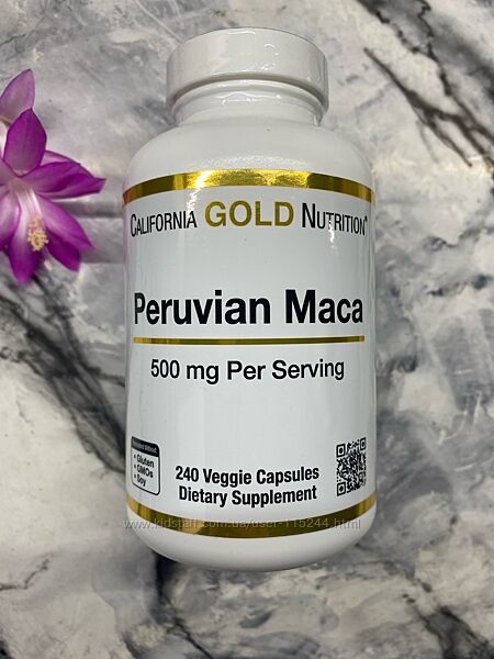California Gold Nutrition, мака перуанська, 500мг, 240шт maca