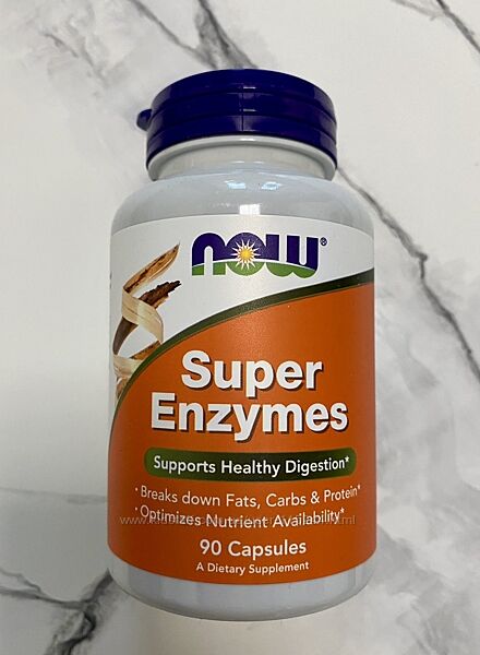 NOW Foods, Super Enzymes, 90 капсул