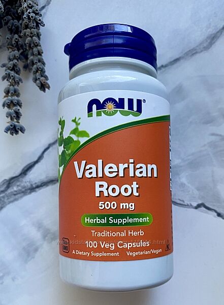NOW Foods, корінь валеріани, 500 мг, 100шт