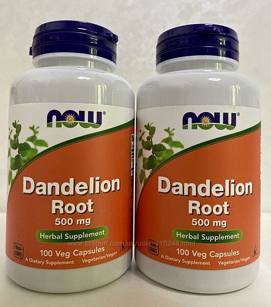 NOW Foods, корінь кульбаби, 500мг, 100шт
