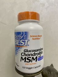Doctor&acutes Best, глюкозамін, хондроїтин та МСМ з OptiMSM, 120 шт