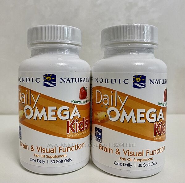 Nordic Naturals, омега для дітей, для щоденного вживання, 340 мг, 30шт