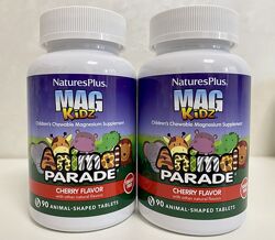 NaturesPlus, MagKidz, Animal Parade, жувальні таблетки з магнієм 90шт