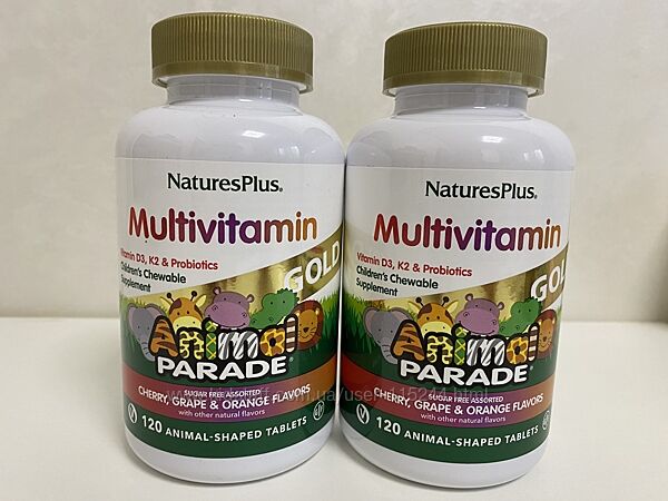 NaturesPlus, AnimalParadeGold, жувальні, асорті смаків, 120шт