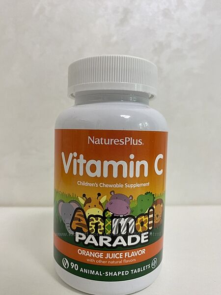 NaturesPlus, Source of Life, Animal Parade, вітамін С, 90шт