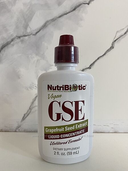 NutriBiotic, веганський екстракт насіння грейпфрута GSE, 59 мл