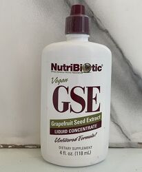 NutriBiotic, веганський екстракт насіння грейпфрута GSE, 118 мл