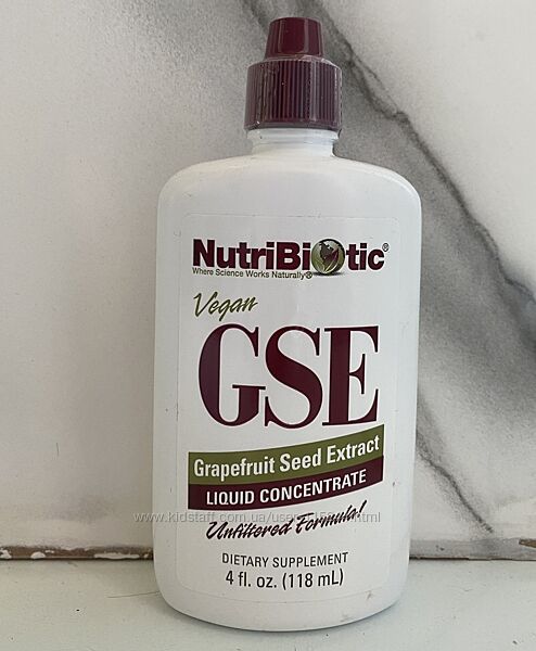 NutriBiotic, веганський екстракт насіння грейпфрута GSE, 118 мл