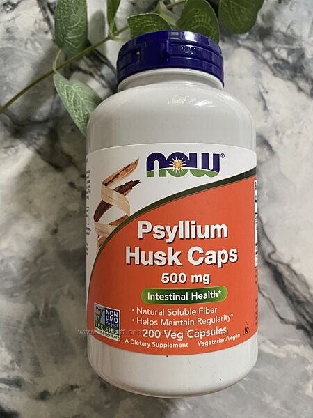 NOW Foods, лушпиння насіння подорожника в капсулах, 500мг, 200шт