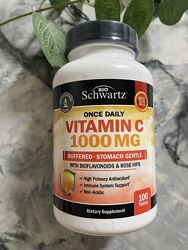 BioSchwartz, буферизований вітамінC , з з біофлавоноїдами й шипшиною, 100 