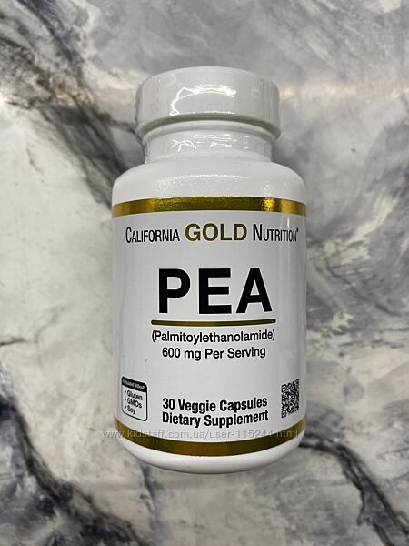 California Gold Nutrition, ПЕА пальмітоїлетаноламід, 30веганських капсул