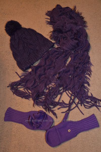 Набор женский - шапка, шарф и перчатки