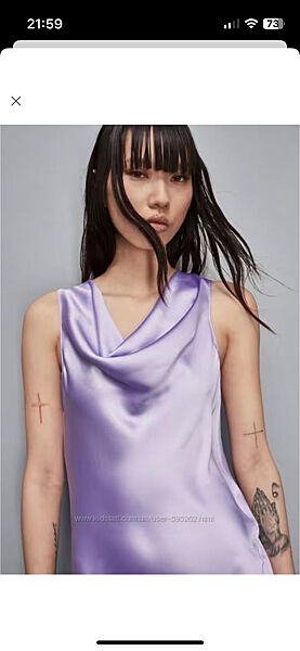 Блузка топ лавандовый шелковистый обмен оригинал