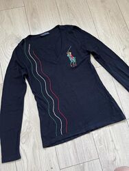 Джемпер чорний m-l ralph lauren кофта светр італія