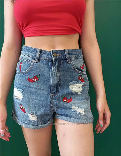 Шорты джинсовые befree с перчиками s