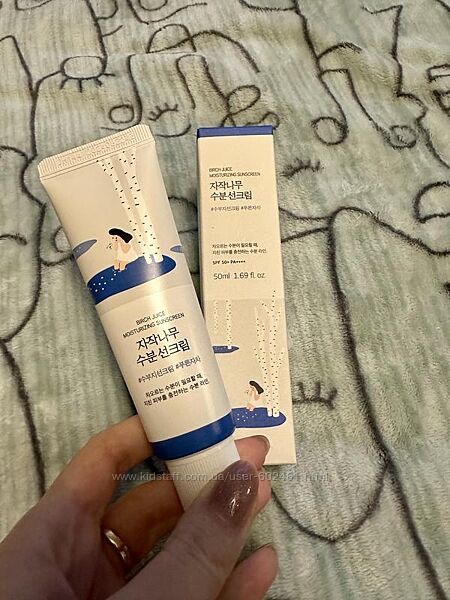 Сонцезахисний крем для обличчя round lab spf50 з березовим соком