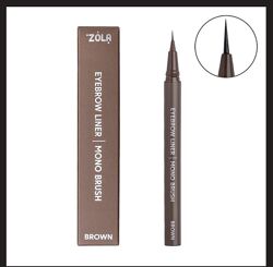 Лайнер для бровей zola eyebrow liner mono brush - brown