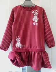 Сукня/двонитка/бавовна/Квiти-104та110см-Waikiki- Платья с рукавом116--146см