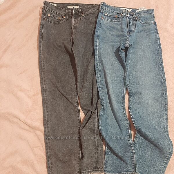 Джинси жіночі Levi&acutes wedgie 24 чорні та сині