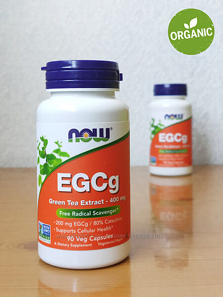 Now Foods, EGCg, ЭГКГ, Экстракт зеленого чая, 400 мг, 90 капсул