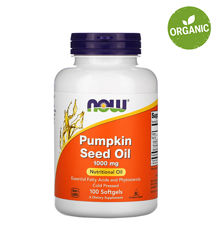 Now Foods, гарбузова олія, 1000 мг, 100 капсул