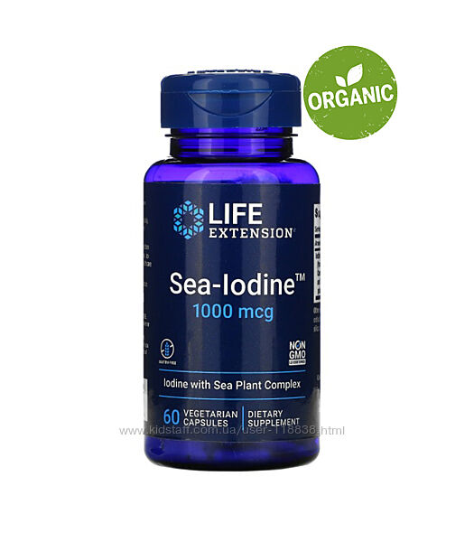 Life Extension, Sea-Iodine, Морской йод, 1000 мкг, 60 капсул