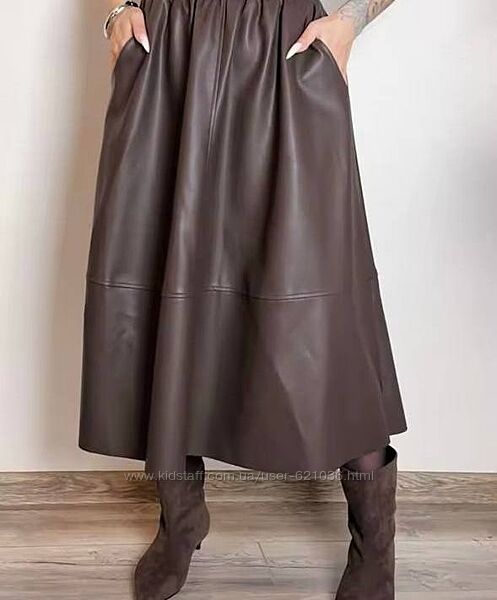 Новиночки Класна ошатна спидніця єкошкіра. Розміри 42-58