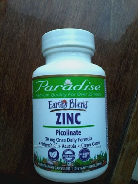 Paradise Herbs Комплекс Цинк Пиколинат 30 мг с натуральными добавками