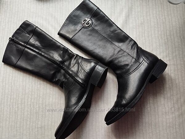 Кожаные демисезонные сапоги.