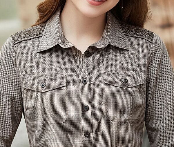 Симпатичная рубашка в клетку.