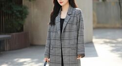 Трикотажный пиджак, жакет в клетку  подарок.