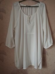 Блуза вышиванка из вискозы, большой размер.