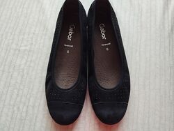 Замшевые балетки gabor.