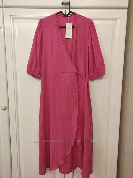 Сукня на запах кольору фуксія, розмір М-L