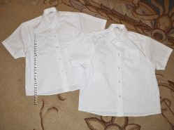 Рубашки белые школьные BHS р. 7 лет 122 см На плотных мальчиков.