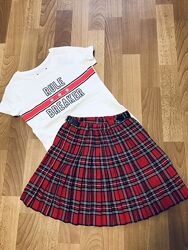 Шкільна спідниця у клітинку на дівчинку