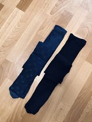 Школьные колготки синие чёрные 