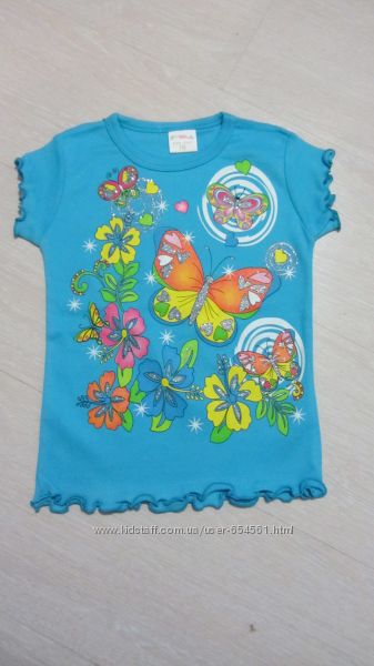 Красивая футболка для девочки 5-6 лет