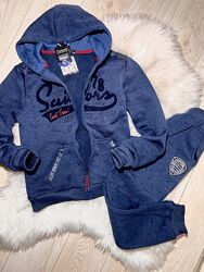Теплый спортивный костюм 134-140см