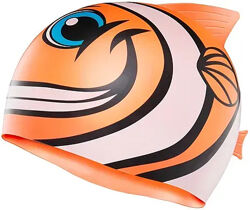 Дитяча шапочка для плавання TYR CharacTYRS Happy Silicone Fish Kids Orange