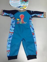 Дитячій плавальний костюм Splashy Swimsuit Made With e-Flex Cyan,6-12 міс