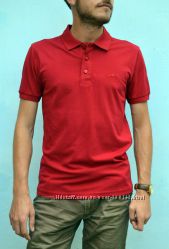 Стильная однотонная мужская футболка поло в красном цвете размер S, XL 