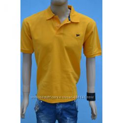 Футболка поло из хлопка в оранжевом цвете